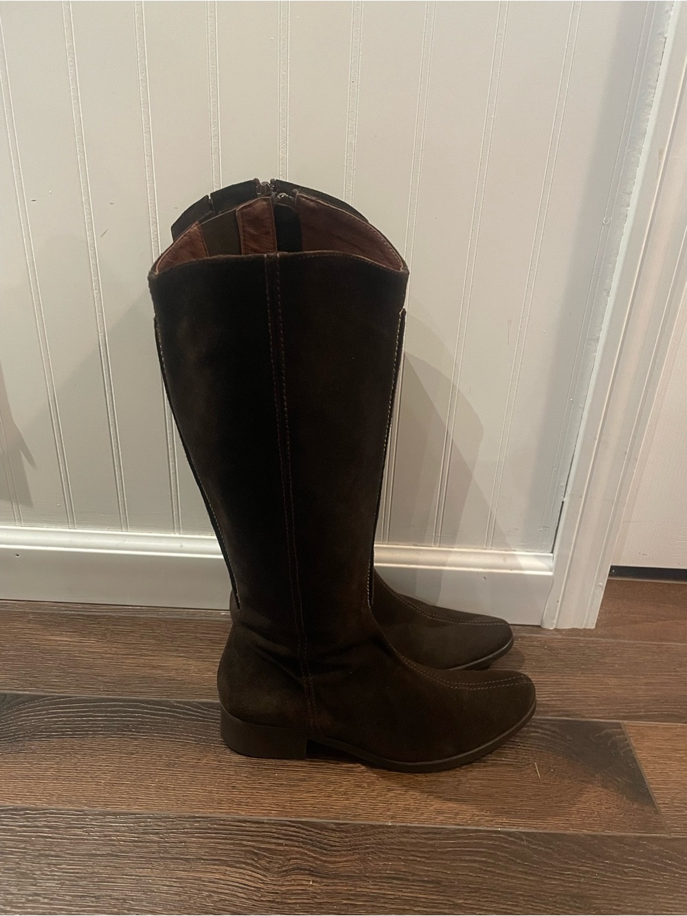 Sundance Catalog 100% Suede Knee High Quiet Luxury Old Money Dark Brown 36/US 6 - Picture 2 of 16